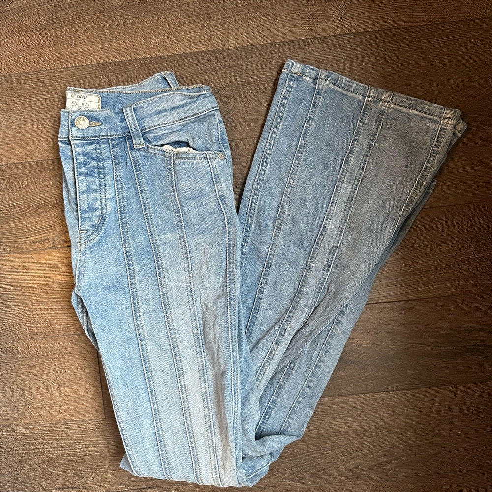 Low Rise Free People Y2K Style Boot Cut Jeans